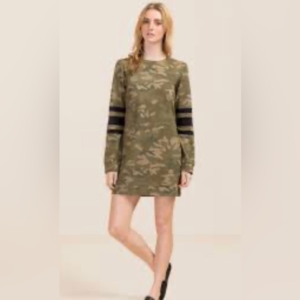 ALYA Camouflage long sleeve Sweatshirt Mini Dress size XS